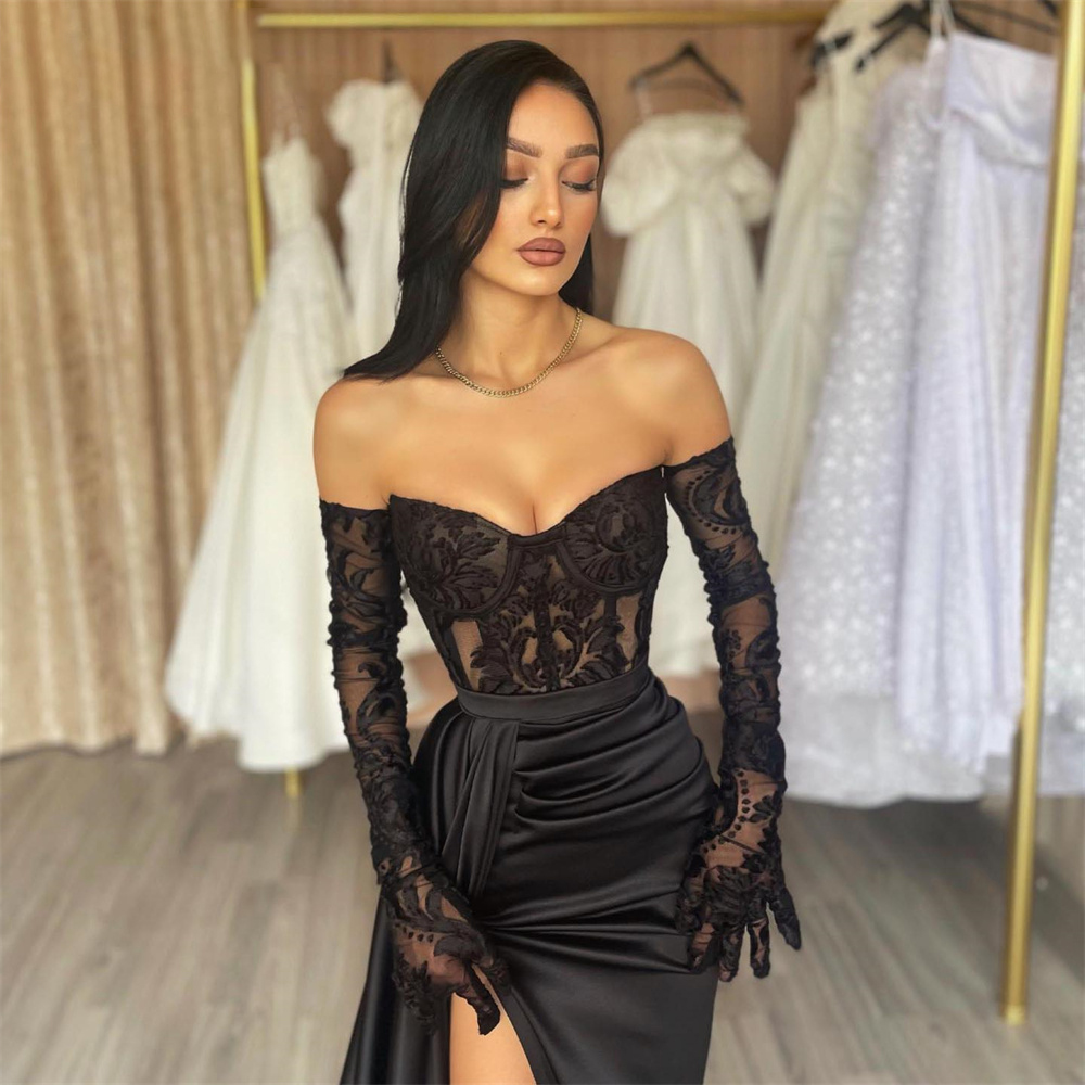 Lily Mermiad Sexy Evening Gown - Elegant Satin Evening Gown Split 评论和价格