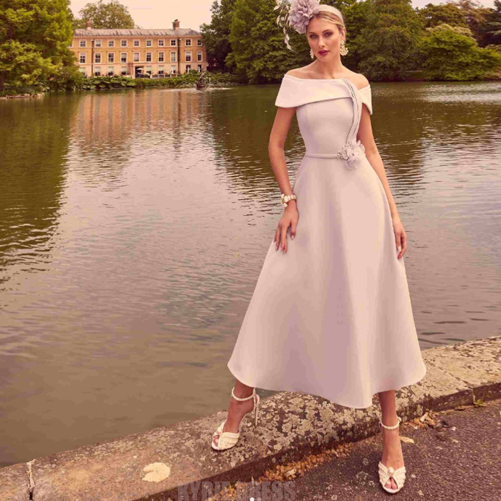 Elegant Mother of The Bride Dr - Elegant Satin Evening Gown Split 评论和价格