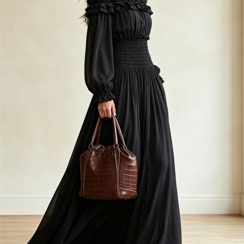 Women Off‑Shoulder Ruffle Maxi - Off Shoulder Puff Sleeve Sundress 评论和价格