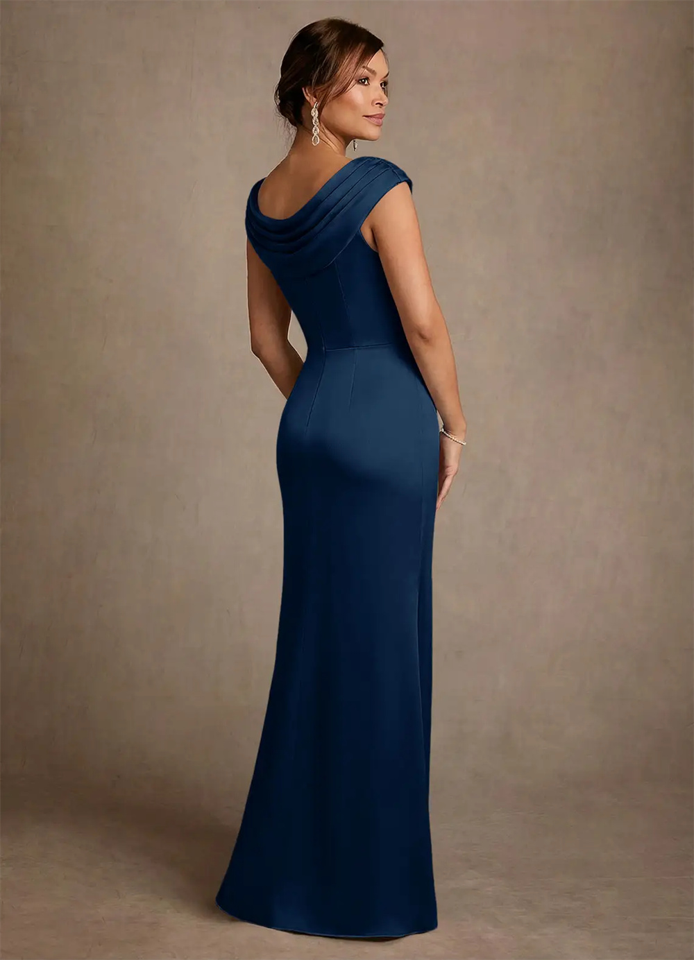 Mother Dress Mother Of Bride D - Elegant Satin Evening Gown Split 评论和价格
