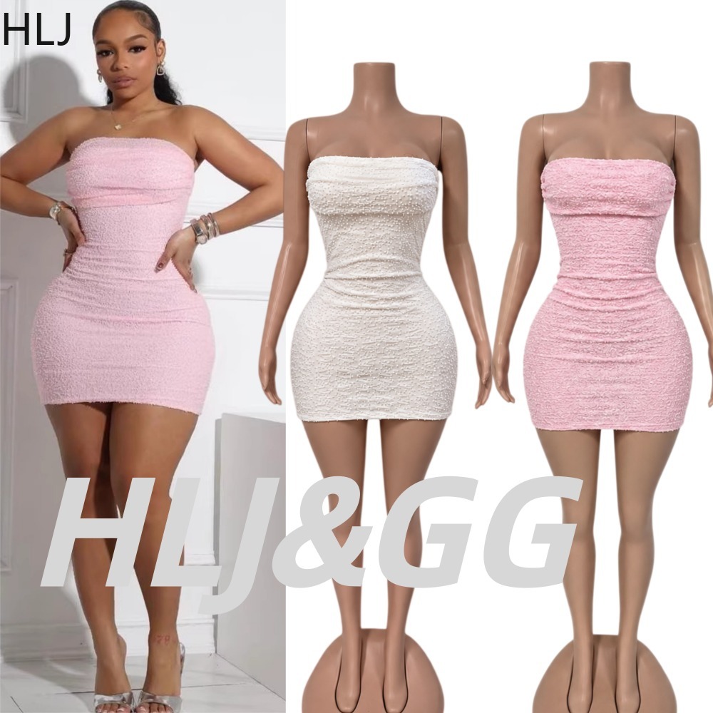 HLJ Sexy Women Strapless Mini  - Sparkly Rhinestone Club Party Dress 评论和价格
