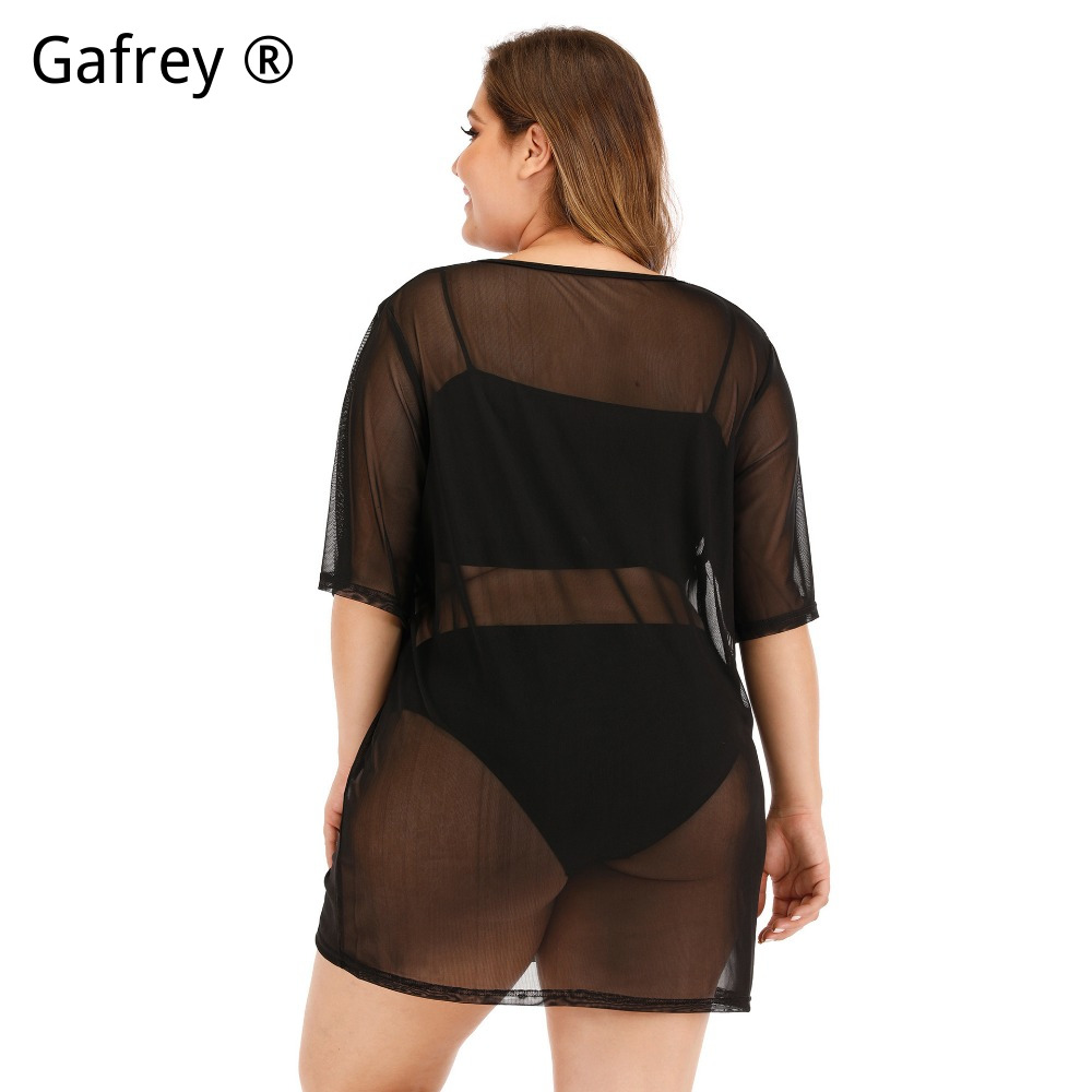 Plus Size Sexy Mesh Beach Dres - Sexy Mesh Sheer Bodycon Dress 评论和价格