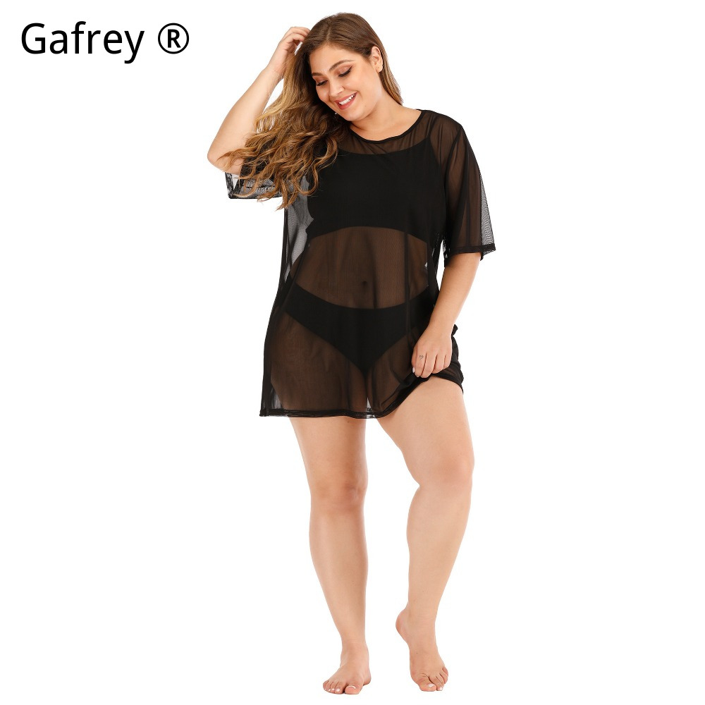 Plus Size Sexy Mesh Beach Dres - Sexy Mesh Sheer Bodycon Dress 评论和价格