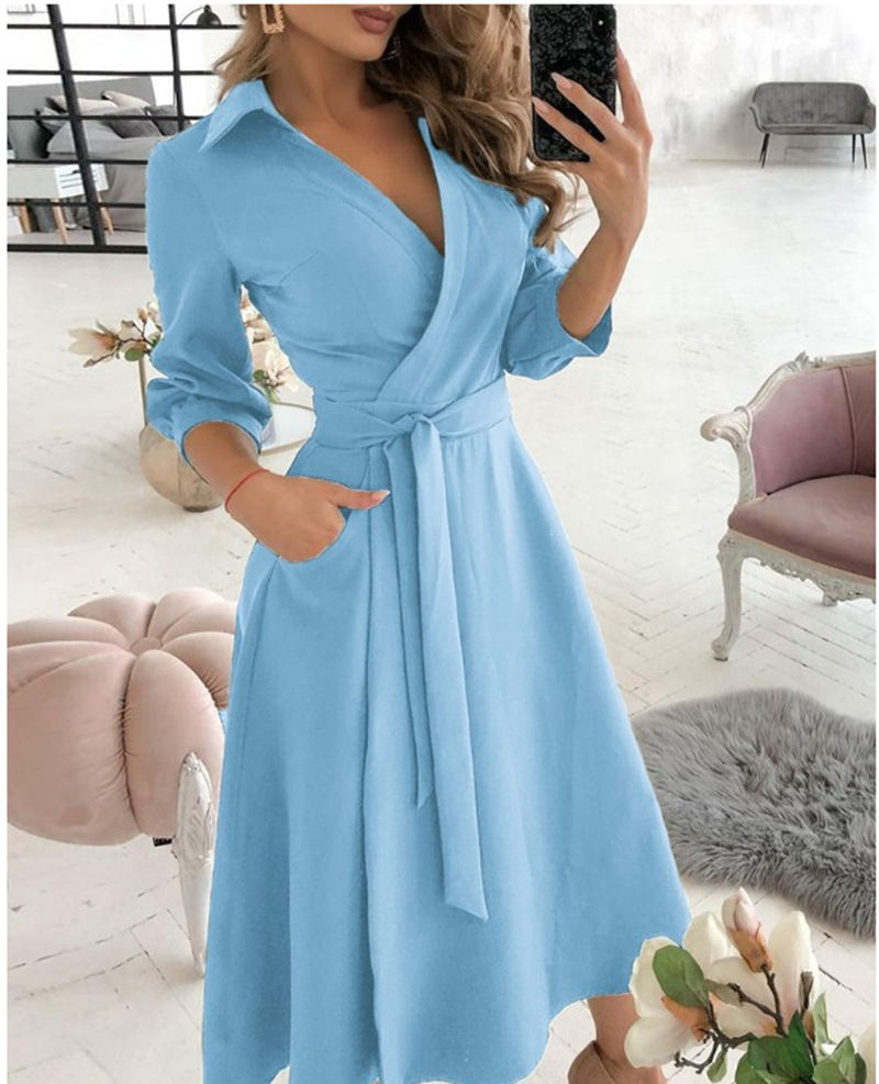 Women Print Dress Sexy V-Neck  - French Vintage Floral Midi Dress 评论和价格