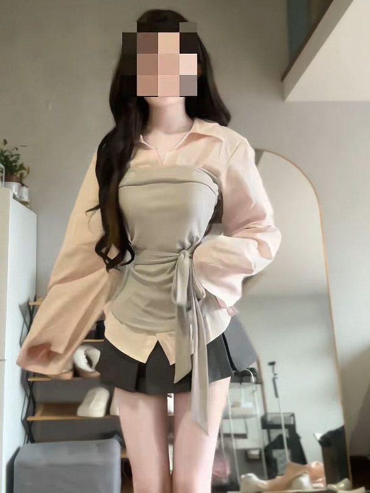 Women's plus Size Korean Style - Korean Style A Line Shirt Dress 评论和价格