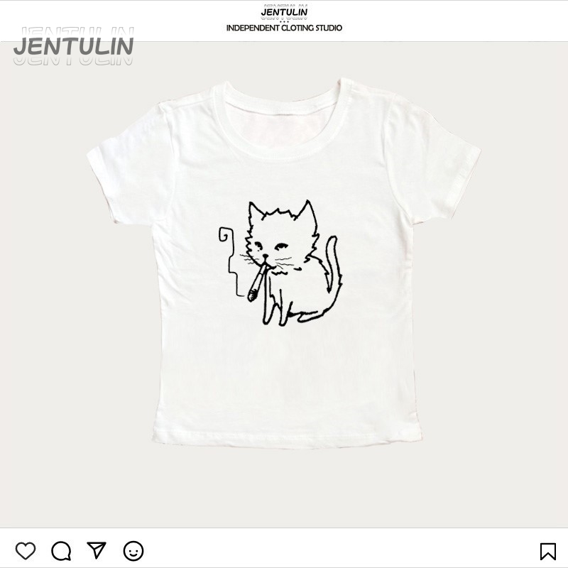 Korea Style Y2k 90s Crop Top H - Y2K Graphic Baby Tee Crop 评论和价格