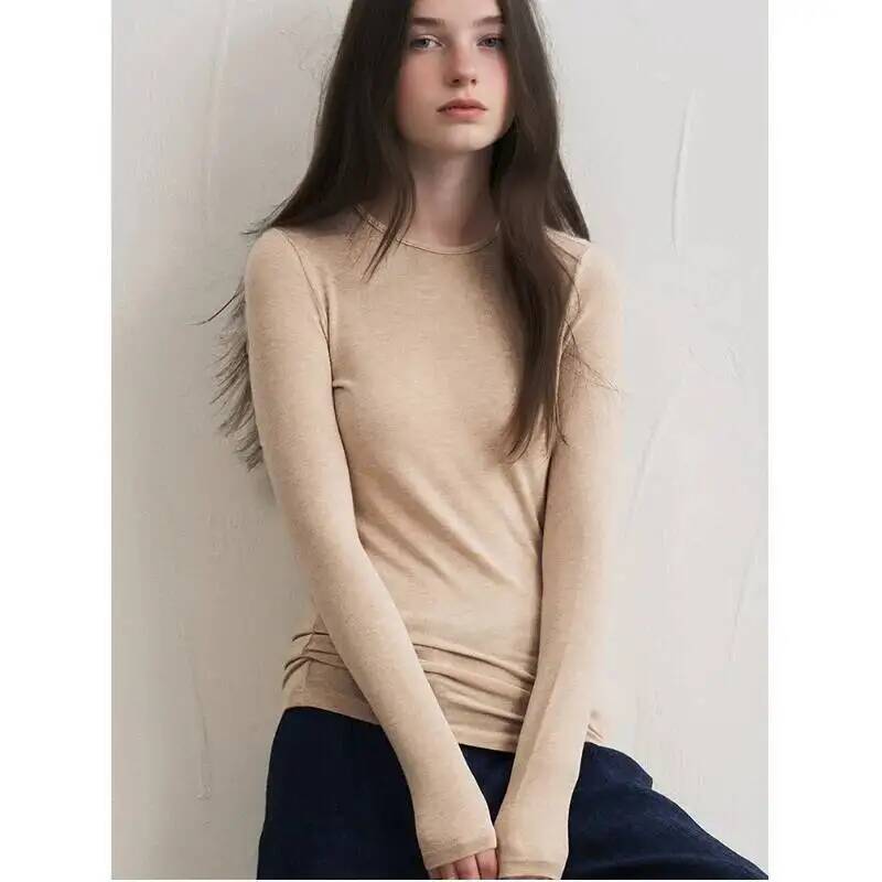 Women Cashmere Blend Long Slee - Blouses 评论和价格