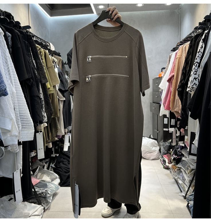 plus Size Women's Loose Short  - Korean Style A Line Shirt Dress 评论和价格